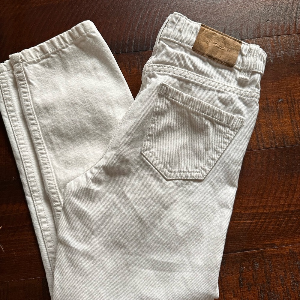 Mango Off-White Denim Pants